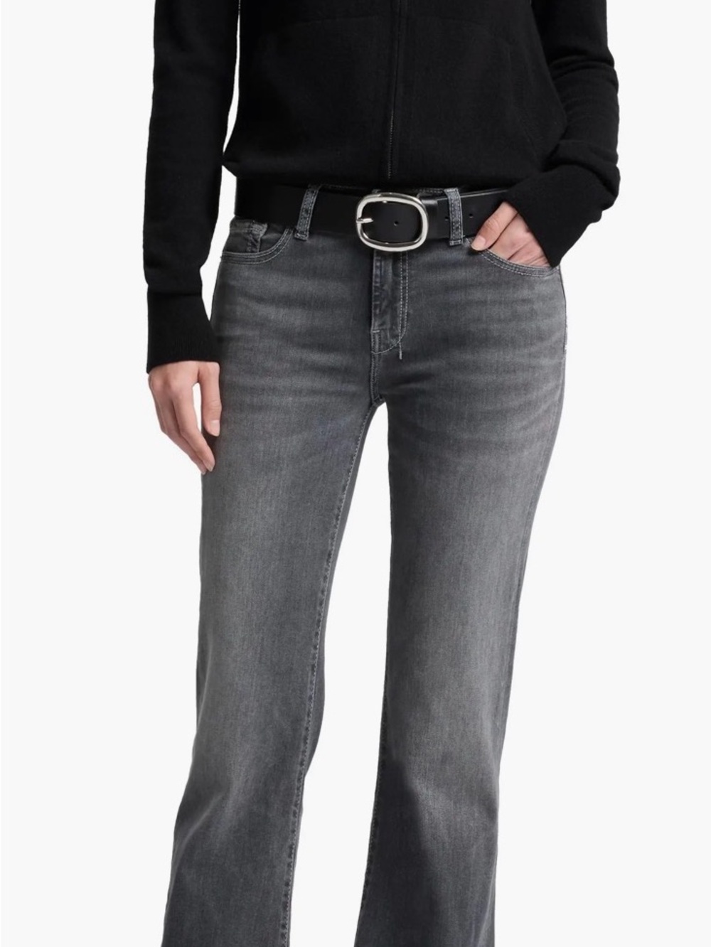 7 For All Mankind Women's Dono Bkack Wash Jeans 31